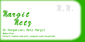 margit metz business card